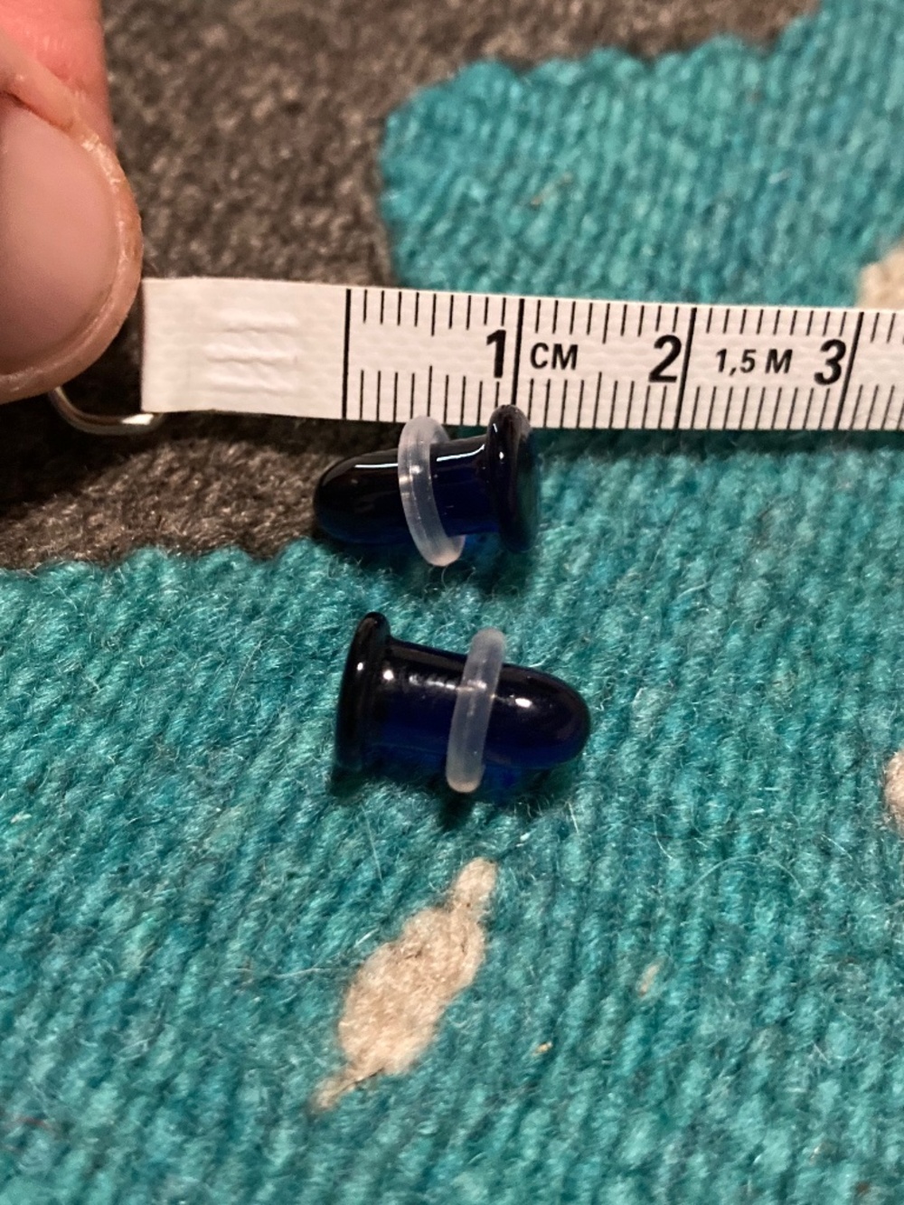 glasswear studios cobalt blue flat single flare plugs 3g 5.5mm